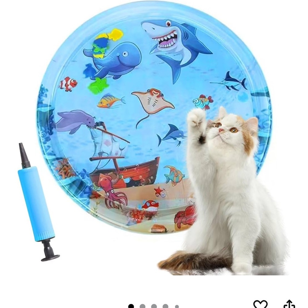 Interactive Blue Cat Water Play Mat